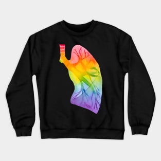 Watercolor Rainbow Lung (dark) Crewneck Sweatshirt